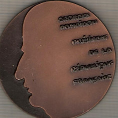 C27 Medalie mare -Georges Pompidou Presedintele Republicii Franceze -Franta