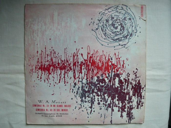 W. A. Mozart -Simfonia nr. 39 / Simfonia nr. 40 - ( Concertgebouw Amsterdam / Karl Bohm ) - VINIL