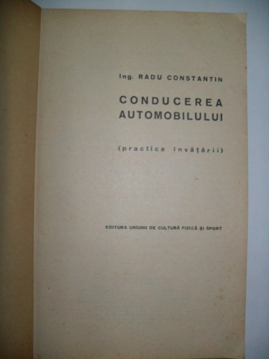 Radu Constantin -Conducerea automobilului