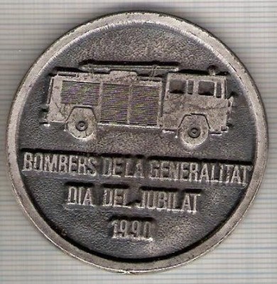 C36 Medalie -Pompieri(Bomber)-1990-Spania -marime circa 52 mm -greutate aprox. 49 gr-starea care se vede foto
