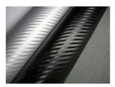 folie carbon 3d de culoare neagra cu textura la metru liniar foto