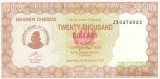 Bancnota Zimbabwe (Bearer Cheque) 20.000 Dolari 2003 - P23e UNC