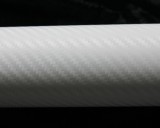 folie carbon 3d alba texturata