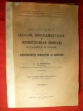 Al.Al. Pretorian - Colectiunea Legilor , Regulamentelor si Instructiuni Sanitare ,cu Jurisprudenta si Adnotari -1921, 496 pag.