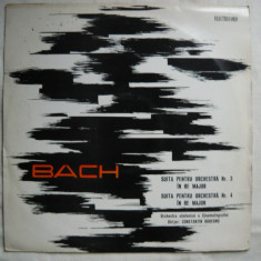 J. S. Bach - Suita pentru orchestra nr. 3 in Re major / Suita pentru orchestra nr. 4 in Re major - (dirijor Constantin Bugeanu ) - VINIL