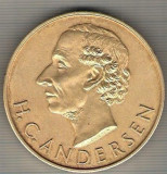 C45 Medalie - H.C. ANDERSEN -1805-1875-1975(113/5000)(celebrul scriitor) -marime circa 53 mm -greutate aprox. 81 gr-starea care se vede, Europa