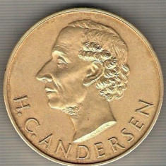 C45 Medalie - H.C. ANDERSEN -1805-1875-1975(113/5000)(celebrul scriitor) -marime circa 53 mm -greutate aprox. 81 gr-starea care se vede