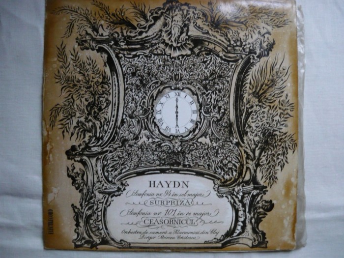 Haydn - Simfonia no. 94 &quot;Surpriza&quot;/ Simfonia no. 101 &quot;Ceasornicul&quot; ( dirijor Mircea Cristescu ) - VINIL