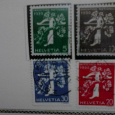 Elvetia 1939 serie stampilata cota 23 euro Expozitie nationala