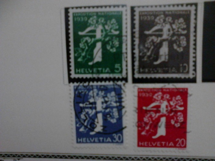 Elvetia 1939 serie stampilata cota 23 euro Expozitie nationala