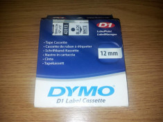 Banda de inscriptionare DYMO D1 , 12mmX3m foto
