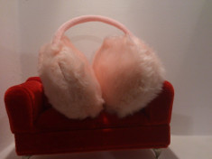 Mansoane pentru urechi - (Ear Muffs) - Roz deschis- Protejeaza urechile de ger si vant foto