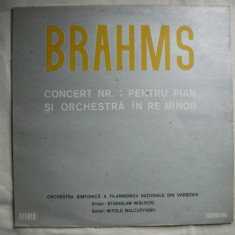 Brahms - Concert nr. 1 pentru pian si orchestra in Re minor - ( solist Witold Malcuzynski ) - VINIL
