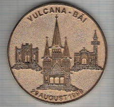 C114 Medalie Centrul International Ecumenic Romania -Vulcana-Bai-29 aug 1998 -marime circa 61 mm -greutate aprox. 55 gr -starea care se vede foto