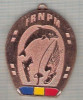 C106 Medalie Federatia Romana de Pentatlon Modern -FRNMP-marime circa 50x65 mm -greutate aprox.51 gr -starea care se vede