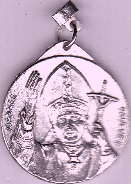 Medalie Perelinaj , Crestina , Italia JOANNES PAULUS II - PAPA IOAN al-II-lea f frumoasa