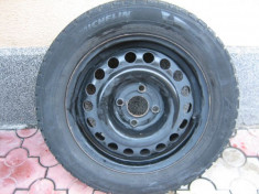 JANTE TABLA OPEL, LOGAN, VW, PRINDERE 4X100 ET 49 CU CAUCIUCURI IARNA MICHELIN ALPIN 175 65 R14 foto