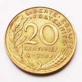 FRANTA 20 CENTIMES 1978 **, Europa