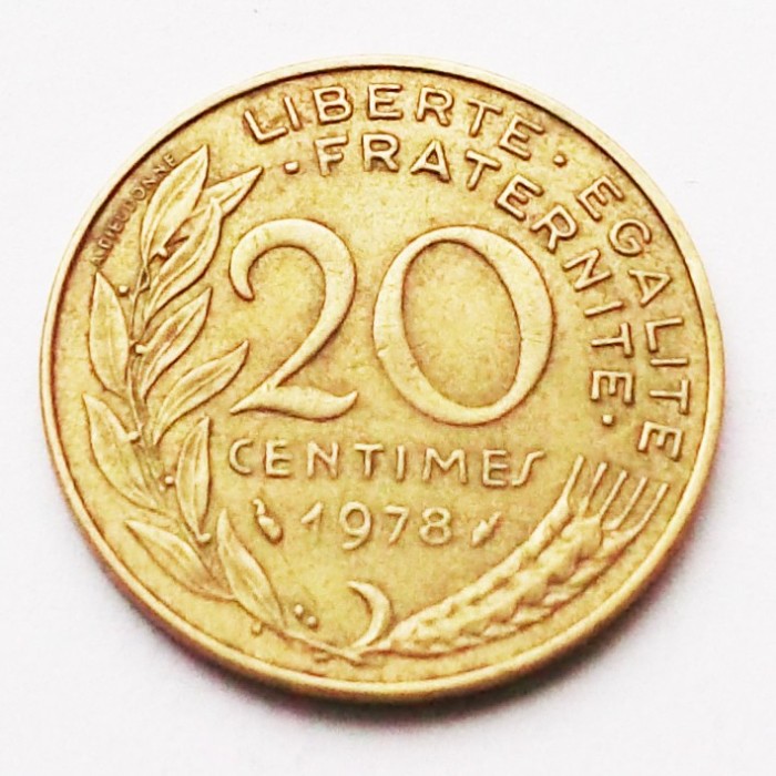 FRANTA 20 CENTIMES 1978 **