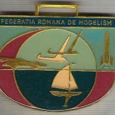 C130 Medalie FEDERATIA NATIONALA DE MODELISM -marime circa 64x55 mm