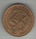 C159 Medalie Asociatia Americana de Fotbal (America Youth Soccer Organization) -marime circa 38 mm -greutate aprox. 27 gr -starea care se vede