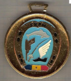 C128 Medalie CAMPIONAT PENTATLON MODERN SENIORI INDIVIDUAL -marime circa 56x62 mm -greutate aprox. 22 gr -starea care se vede
