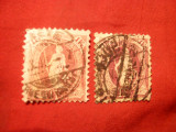 Pereche 1 Fr.1907 carmin deschis -inchis Elvetia , stamp.