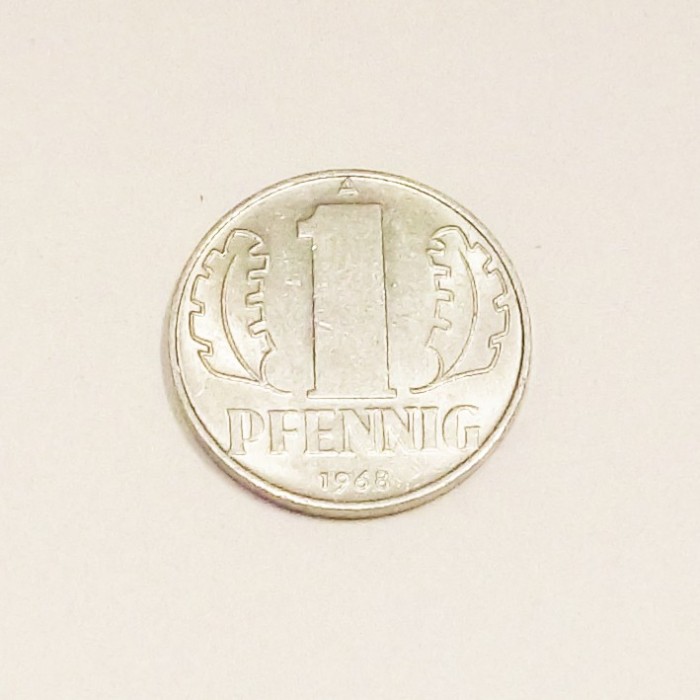 GERMANIA RDG 1 PFENNIG 1968 A AUNC / UNC **