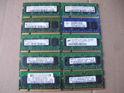 LOT-10 Buc- RAM LAPTOP 512MB DDR2 foto