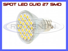 BEC SPOT ECONOMIC CU LED GU10 - 27 SMD 5050 - 4W ECHIVALENT 40W - ILUMINARE CASA, INTERIOR - CULOARE ALB RECE, ALB CALD - ALIMENTARE 12V SAU 220V foto