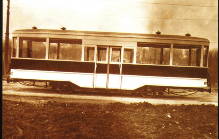 Carte postala ilustrata Remorca tramvai tip STB, construita in 1929-1930