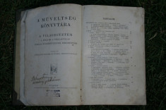 A muveltseg konyvtara, A vilagegyetem / pentru colectionari / carte veche in limba maghiara foto