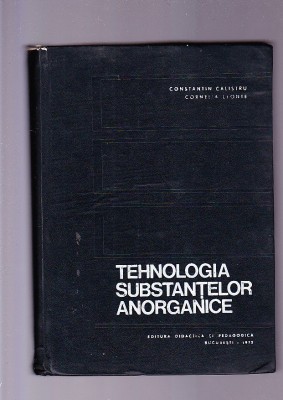 TEHNOLOGIA SUBSTANTELOR ANORGANICE foto