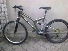 bicicleta de firma BEN TUCKER.cadru aluminiu,full-suspensii.full SHIMANO.jante duble.roti 26.ieftina foto
