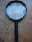 Lupa neagra lentila mare marire citire citit scris focal diametru 10 cm 100 mm