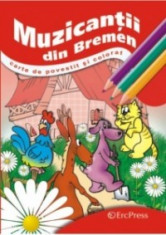 Fratii Grimm - Muzicantii din Bremen (Carte de povestit si colorat ) foto