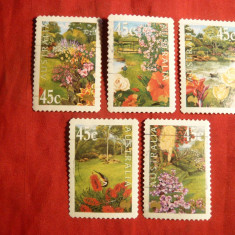 Serie - Gradini de Flori 2000 Australia , 5 val. stamp.