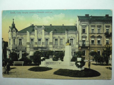 ARAD - PARCUL KOSSUTH - STATUIA CSIKY GERGELY- ANUL 1916 foto