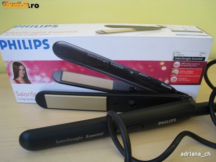 Placa de par ceramica PHILIPS SalonStraight Essential foto mare Placa de par ceramica PHILIPS SalonStraight Essential foto mare