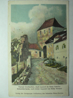 1 - SIGHISOARA - SCHASSBURG - SEGESVAR - TURNUL CROITORILOR - DUPA ACUARELA foto