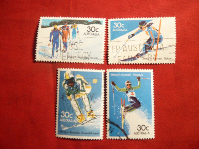 Serie - Ski -Australia 1984 , 4 val. stamp. foto