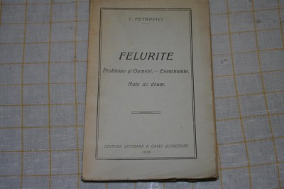 Felurite - I. Petrovici - 1928 foto