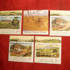 Serie- Dezv. Coloniala Australia 1989 ,5 val.stamp.
