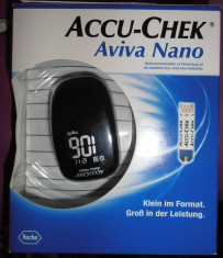 Glucometru ACCU CHEK AVIVA NANO, cu 10 teste incluse si CIP de valabilitate foto