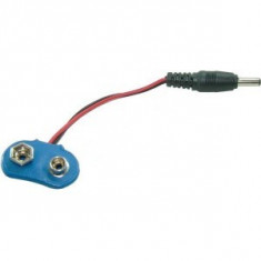 Cablu adaptor, soclu baterie 6F22 - mufa c.c. - 2,1 x 3,5 mm/8195 foto