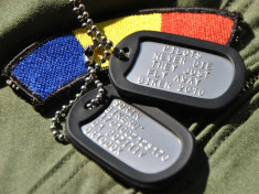 DOG TAG U.S. ARMY ORIGINAL, PERSONALIZAT GRATUIT, 31 RON CEL MAI MIC PRET DIN ROMANIA !!!!! foto