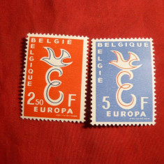Serie- Europa CEPT 1958 Belgia ,2val.sarn.