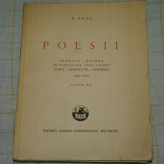 Poesii - D. Nanu - Editura Cartea Romaneasca - 1934