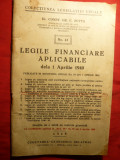 C.Zotta - Legi Financiare -aplicabile de la 1 apr. 1940