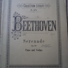 beethoven serenade o.p.25 piano und violine Collection Litolff partitura clasica